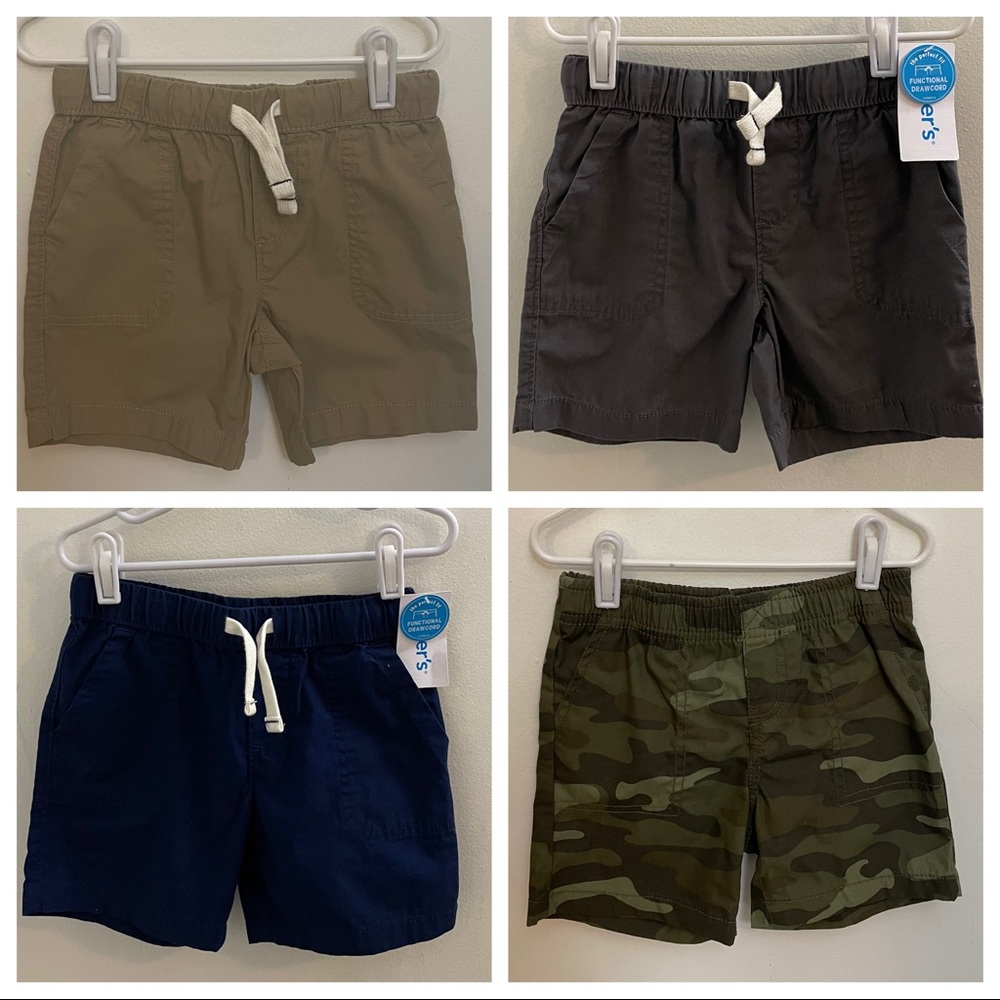 COPY - Lot of 4 Carter’s toddler shorts w/drawstrings NWT